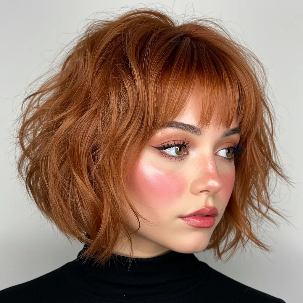 Shaggy Bob With Bangs For Volume