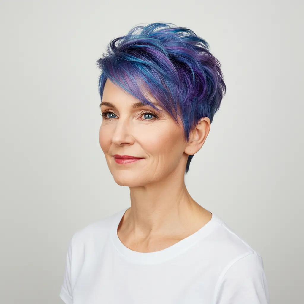 Blue and Purple Pixie