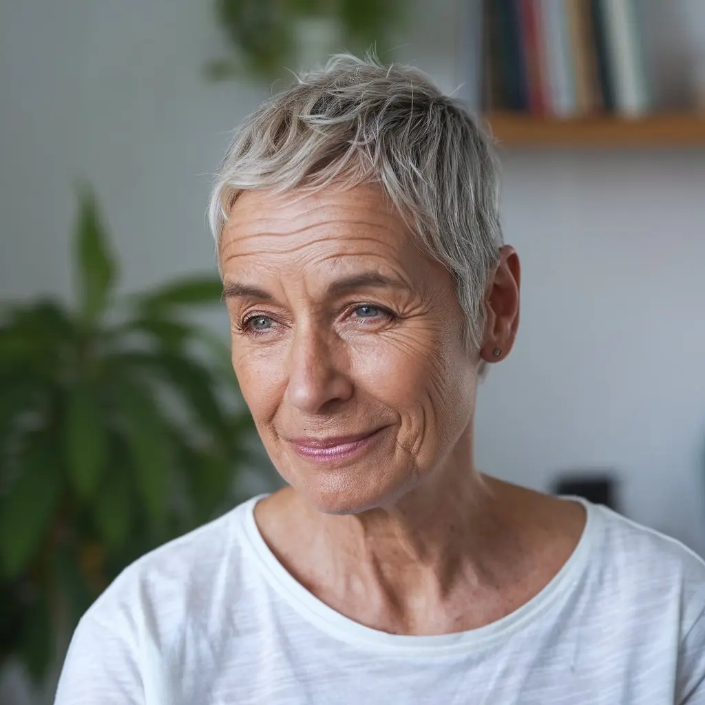 Salt-and-Pepper Short Pixie