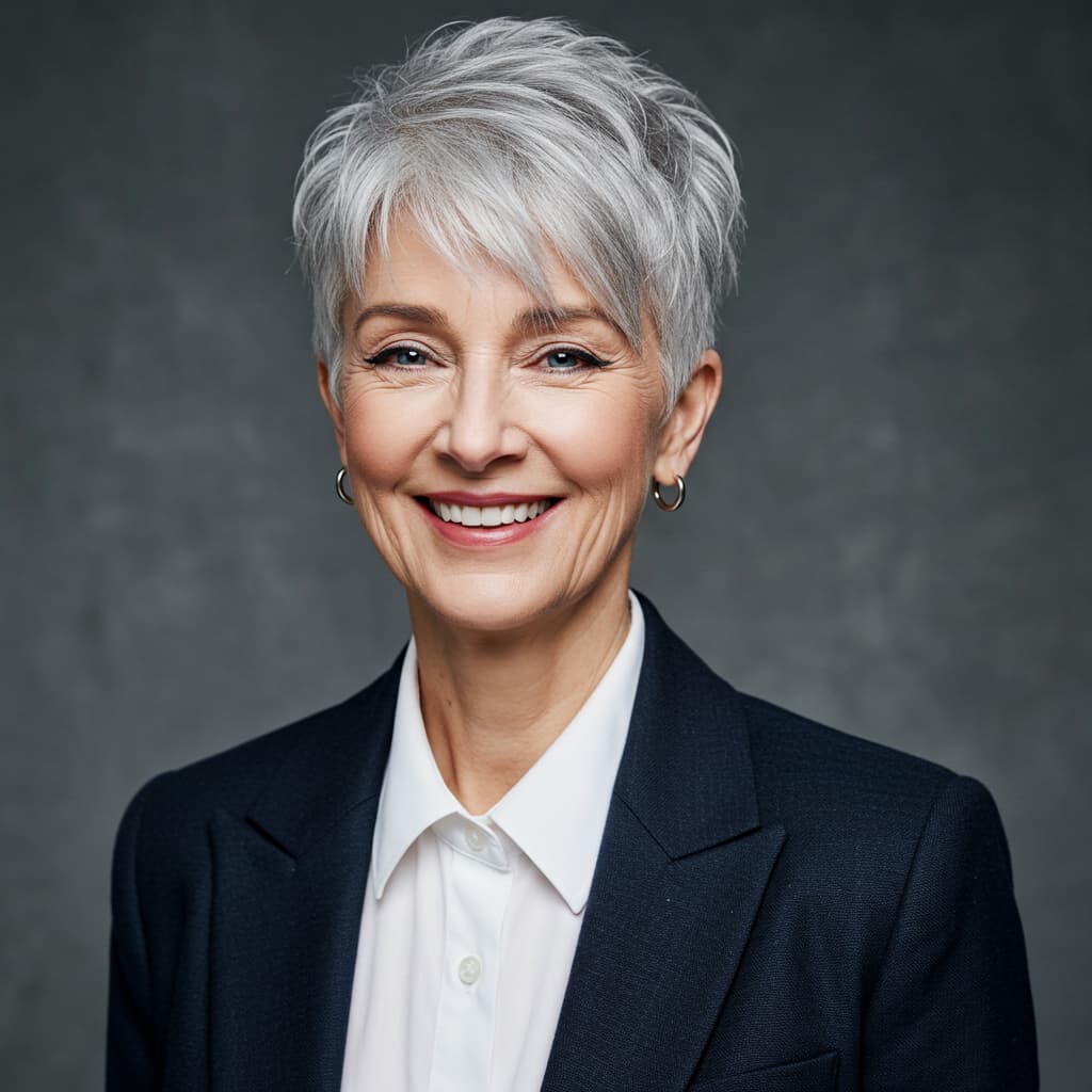 Short Crop with Thin Bangs