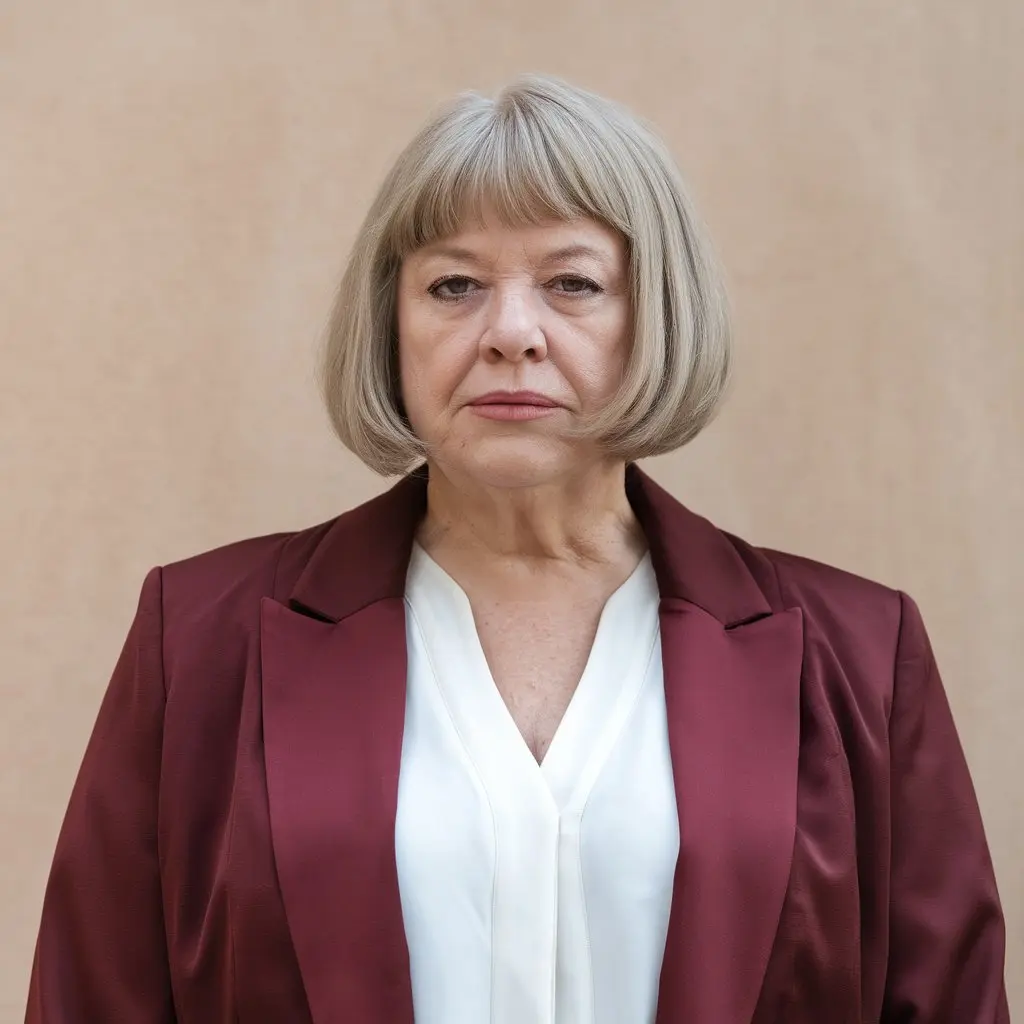 Short Bob for Plus Size Older Women