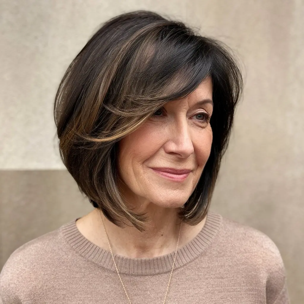 Stacked Angled Bob Haircut For Fine Hair