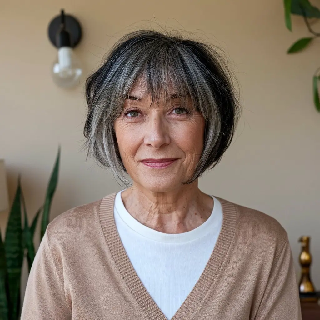 Short Edgy Bob with Bangs