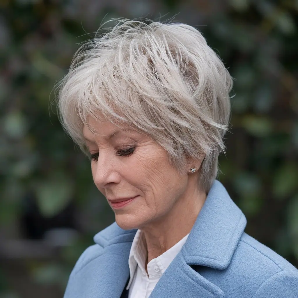 Feathered Pixie for Fine Hair