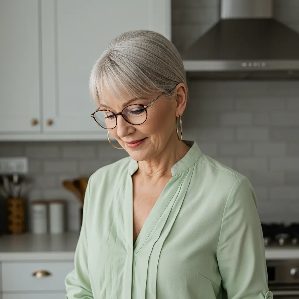 Short Hair with Long Bangs