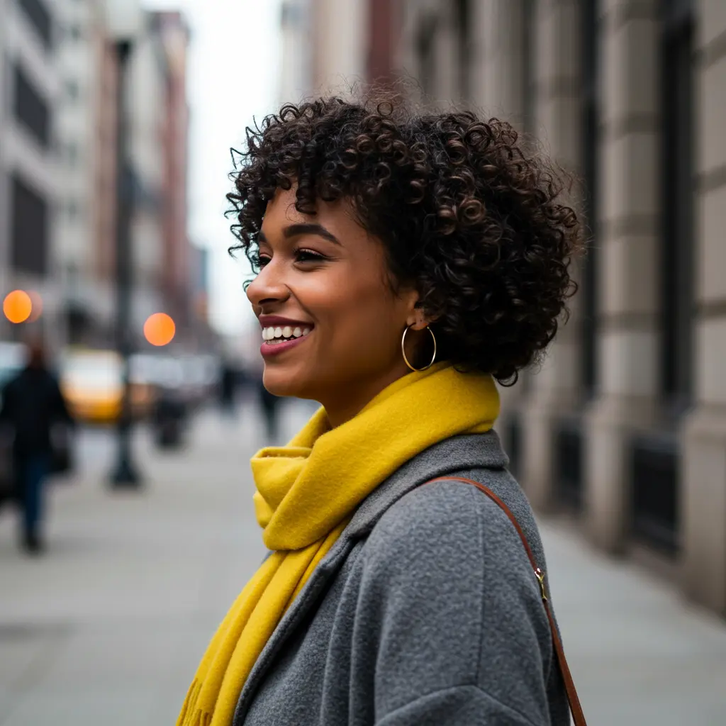 Short Curly Bob With Bangs