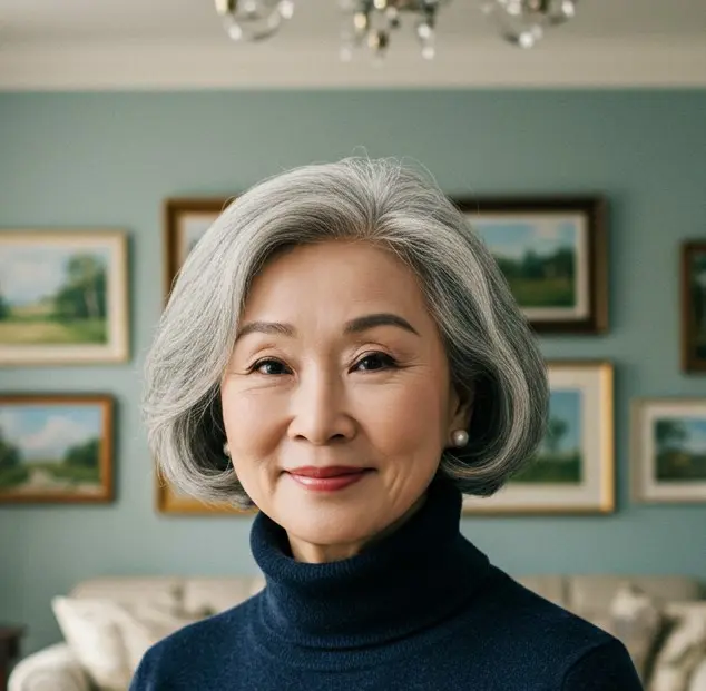 Grey Graduated Bob Cut