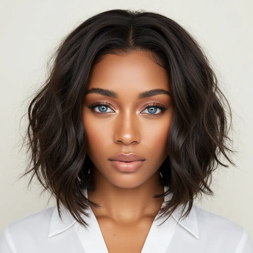 Shoulder Length Angled Bob Haircuts With Bounce