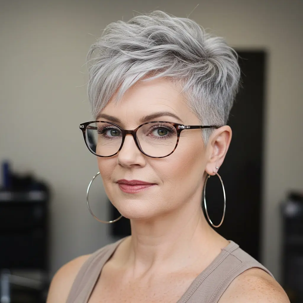 Textured Pixie Undercut For Thin Hair
