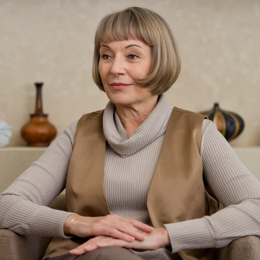 Layered Bob for Women Over 50