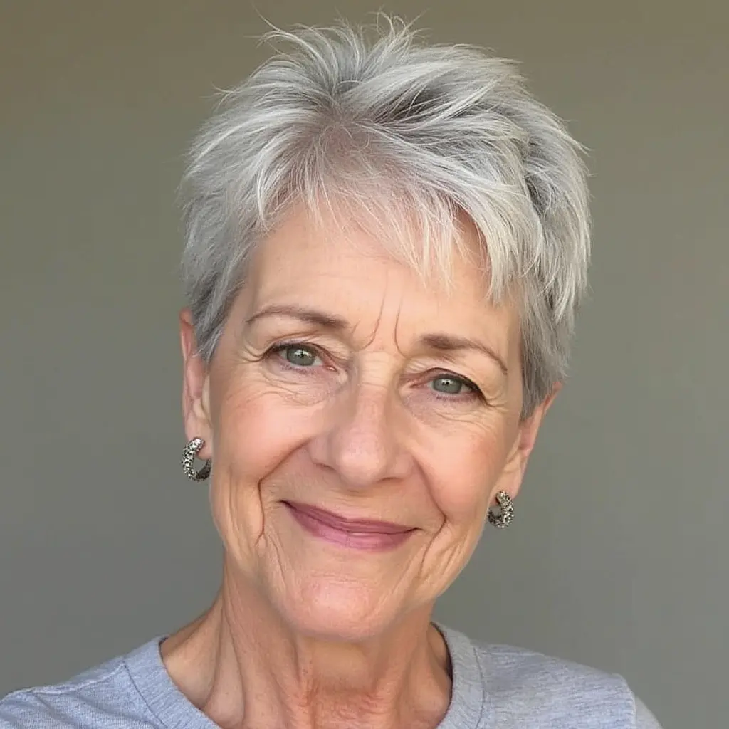 Textured Pixie for Women Over 70