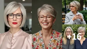 Best 16 Short Hairstyles for Women Over 50 With Glasses