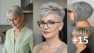 15 Easy Short Hairstyles for Women Over 50 With Glasses