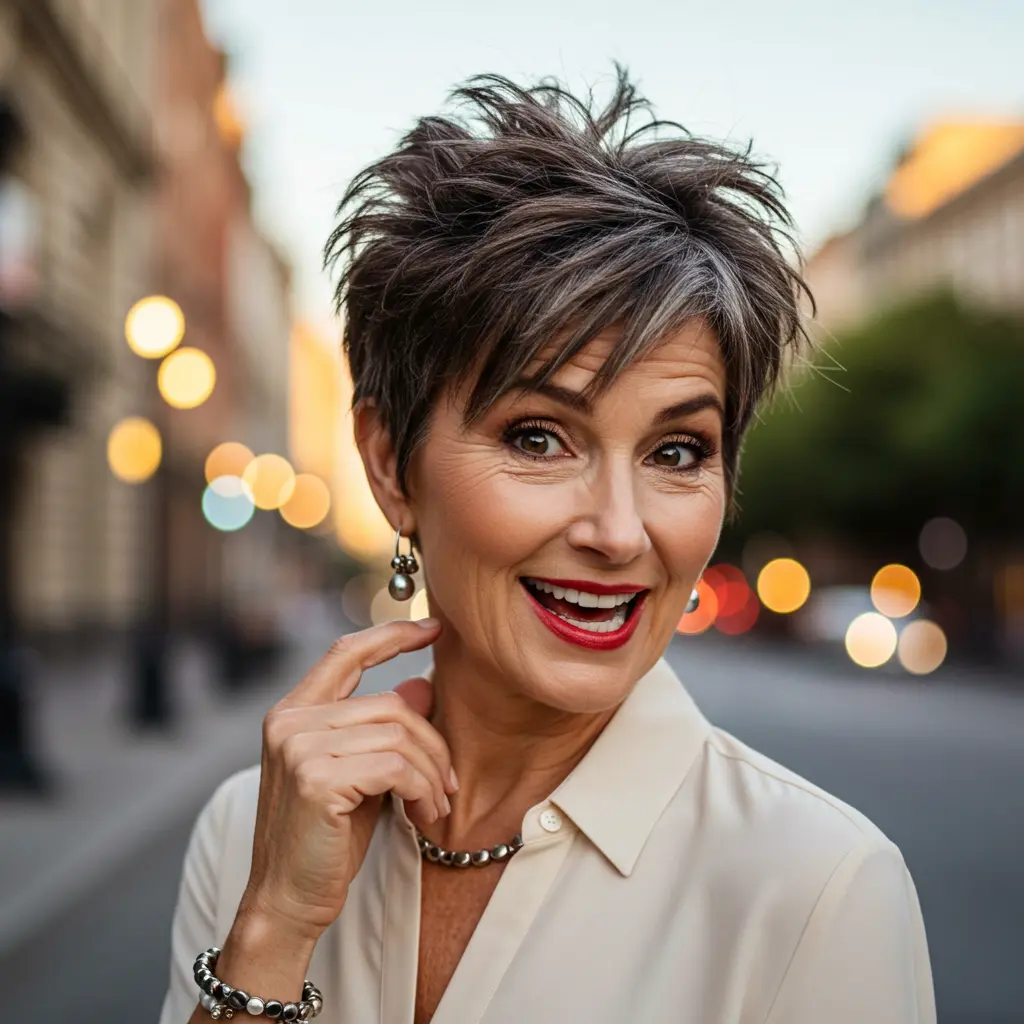 Short And Sassy Crop With Tousled Texture