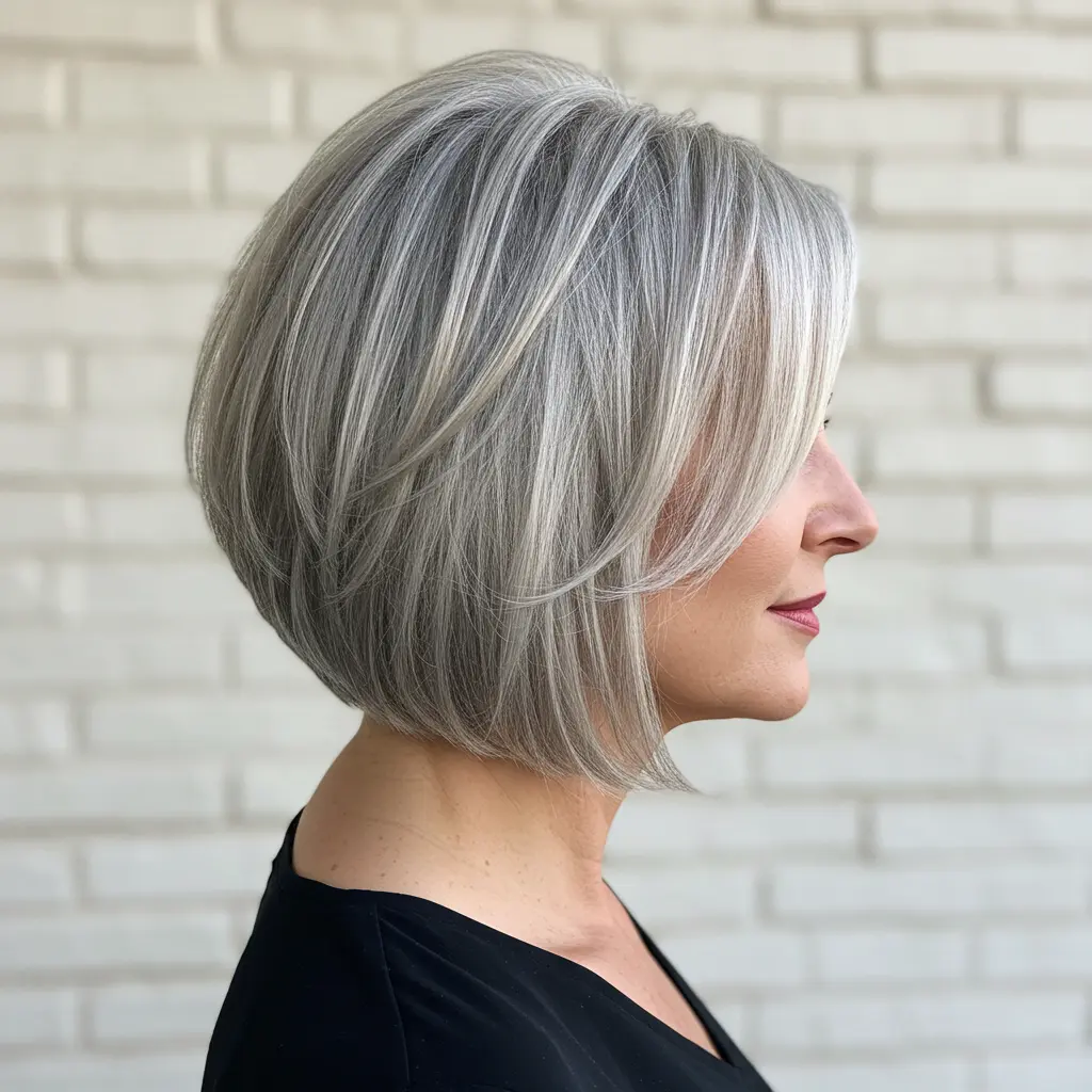 Stunning Jaw-Length Layered Short Cut
