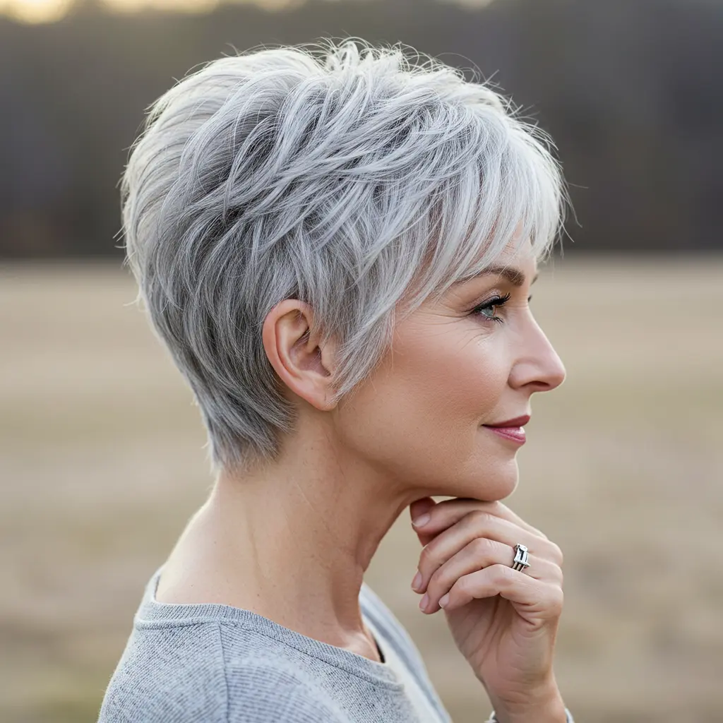 Textured Pixie Bob with Stacked Layers