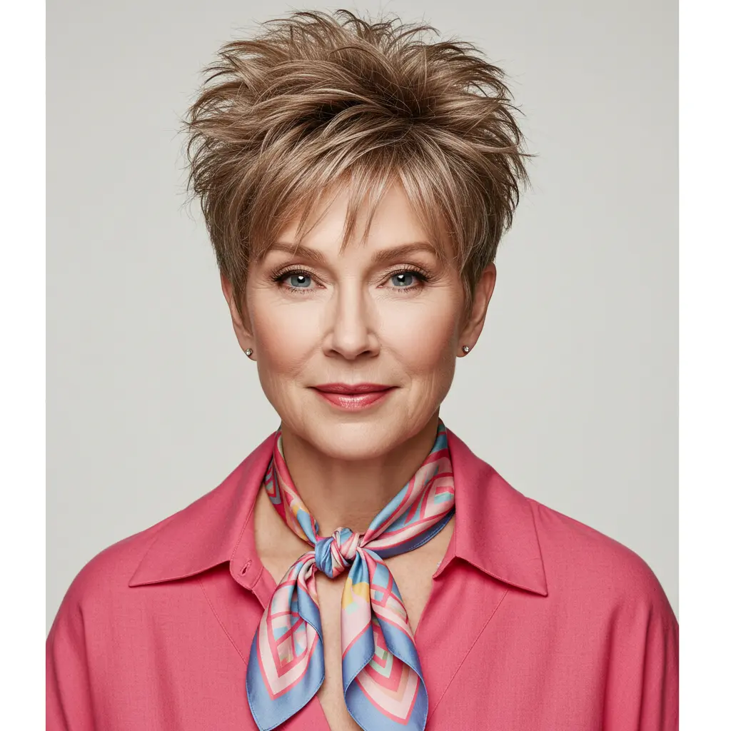 Short Spiky Hairstyles For Women Messy Pixie Look