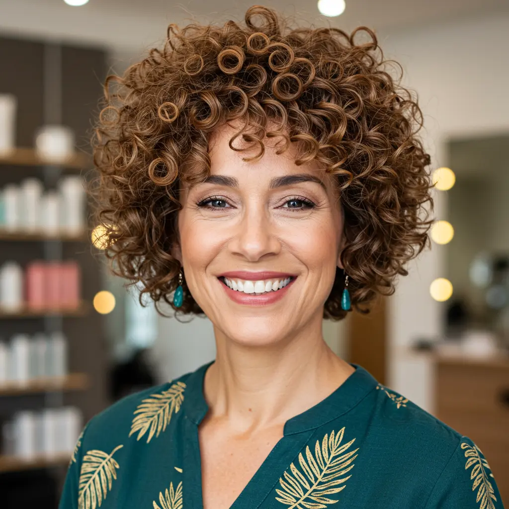 Curly Inverted Bob With Defined Curls