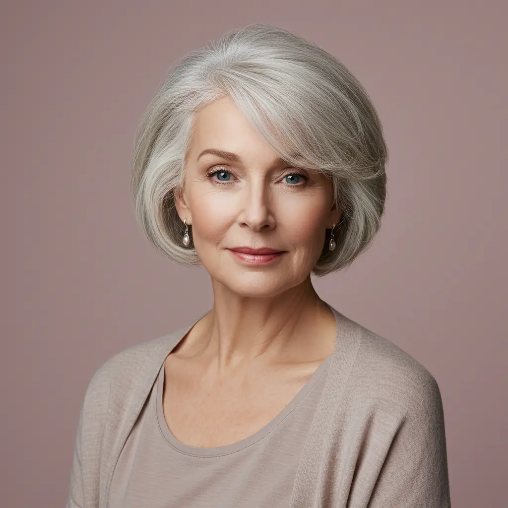 Grey Bob for Fine Hair