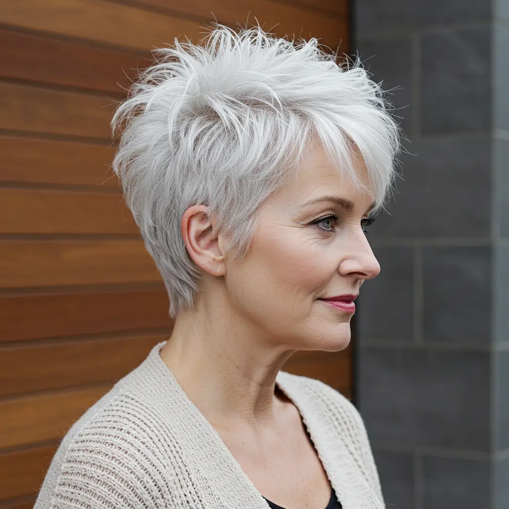 Cropped Cut with Layers for Fine-Haired Women