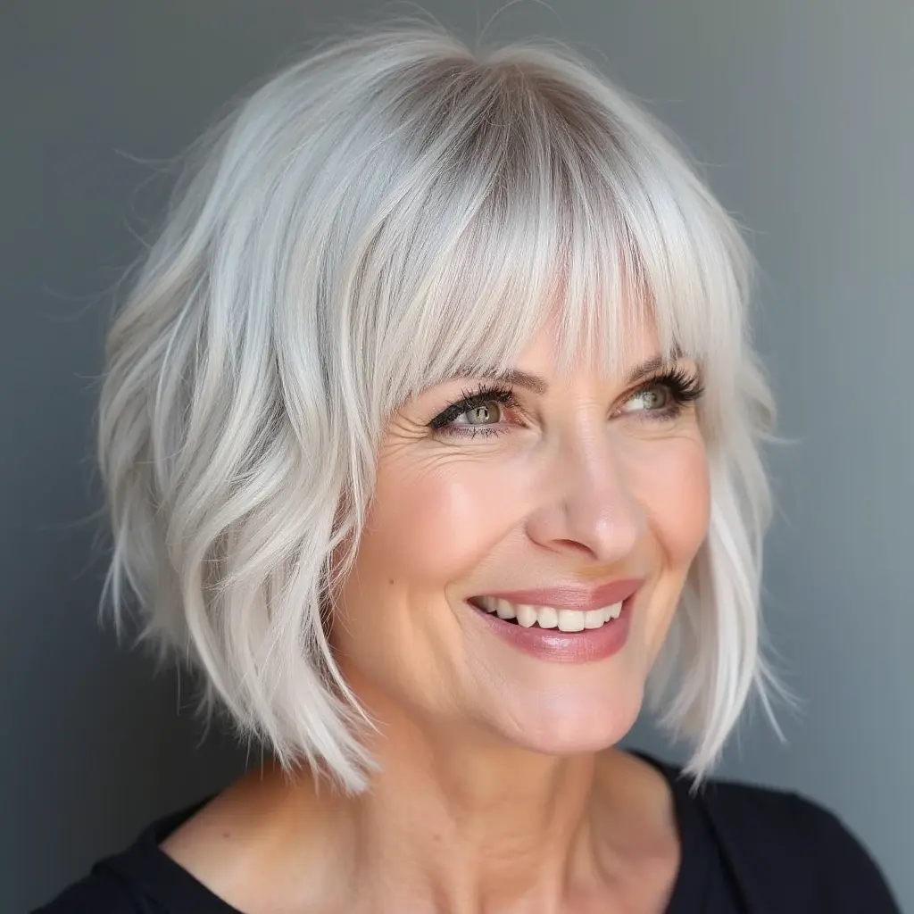 Wash-and-Wear Bob with Bangs