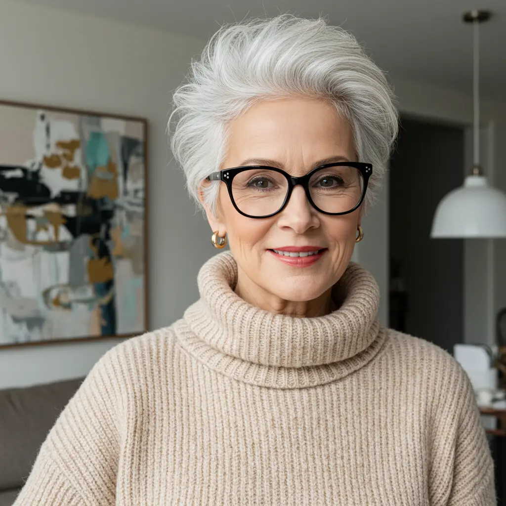 Voluminous Pompadour for Fuller Face Shapes