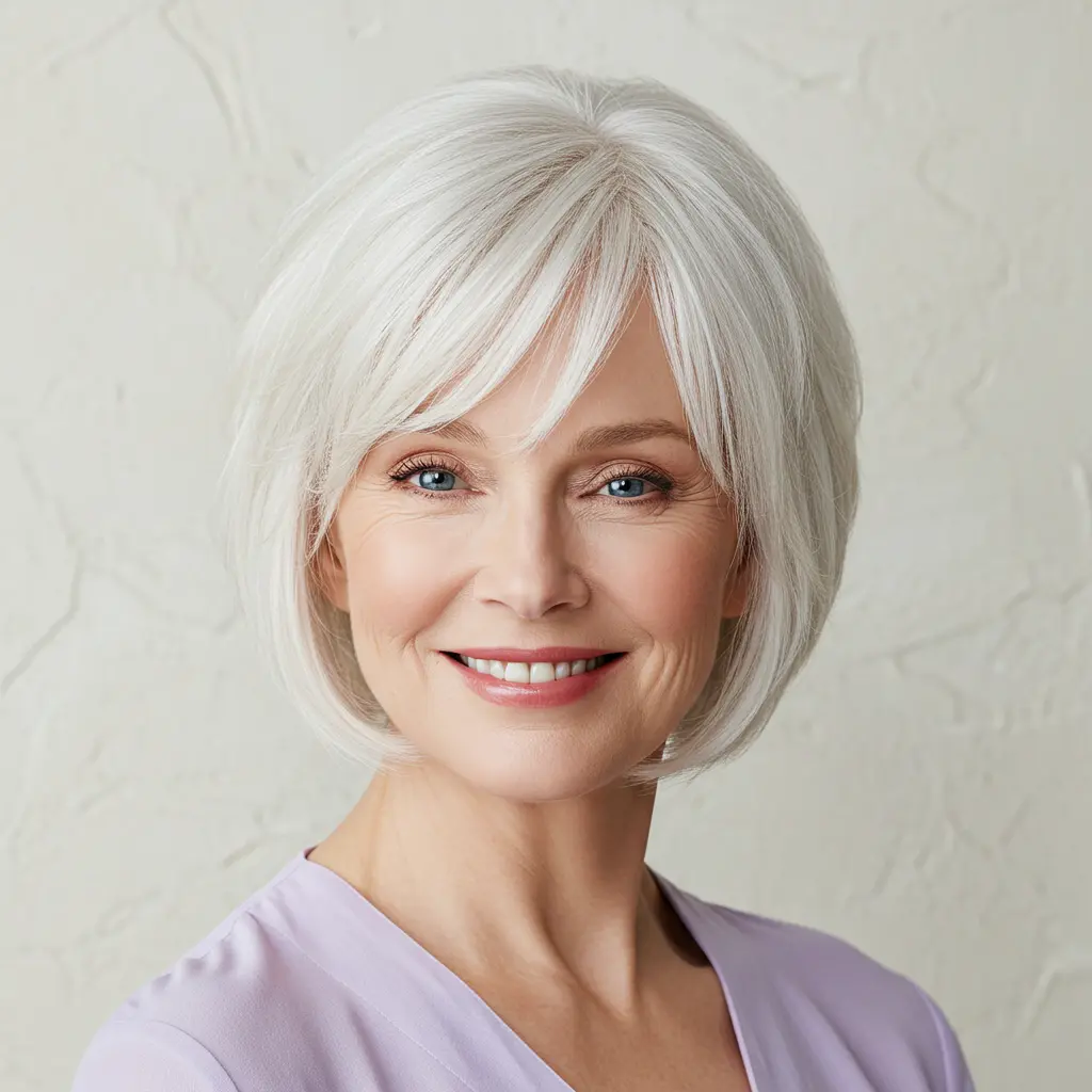 Inverted Bob With Layers For Light Texture