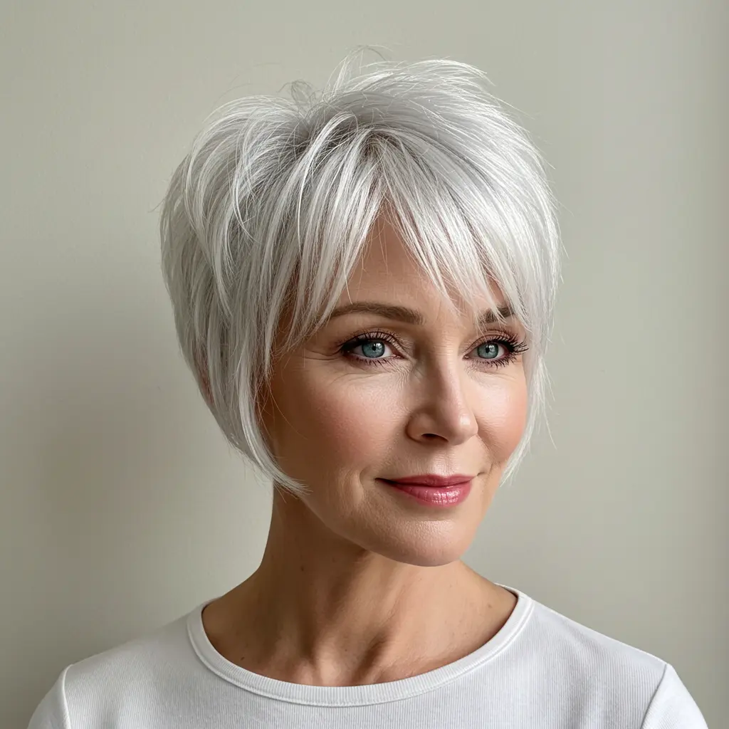 White French Bob with Choppy Bangs for Fine Hair
