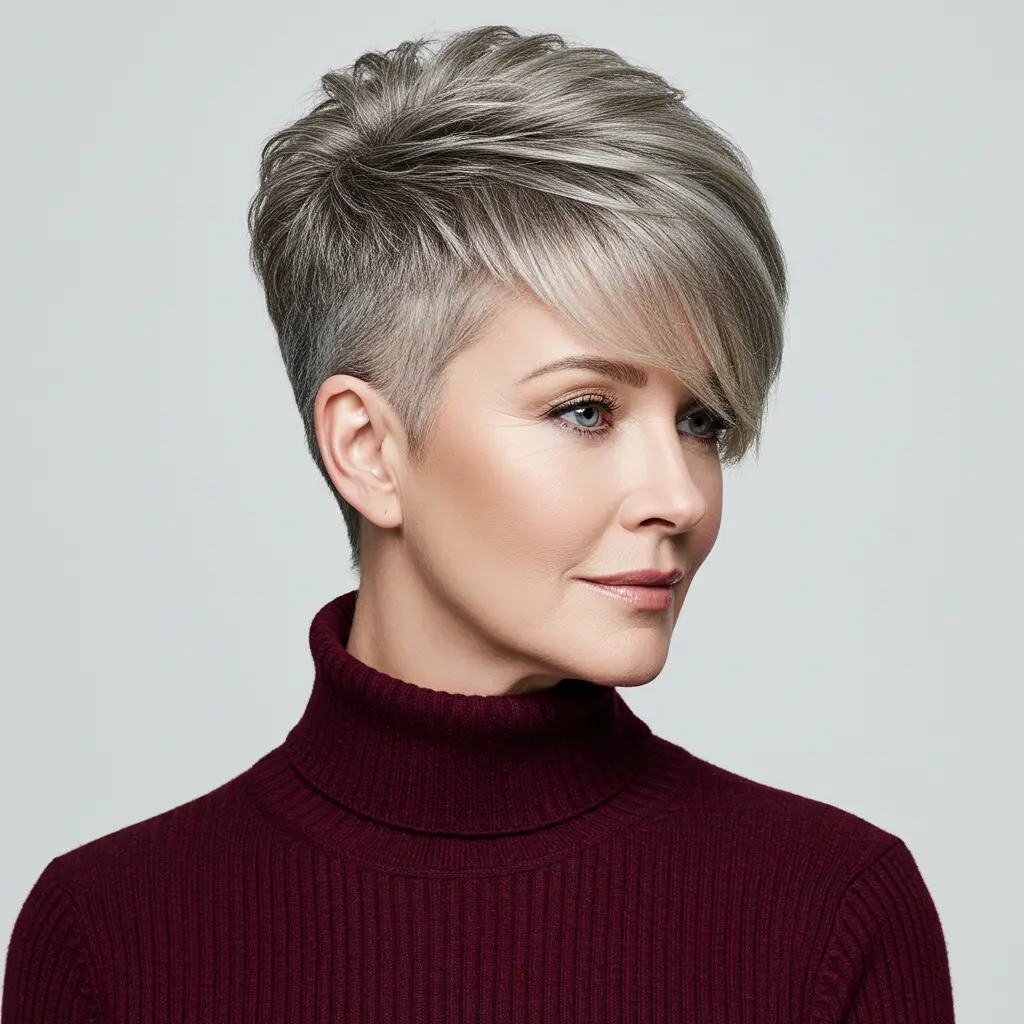 Short Layered Hairstyle with an Undercut