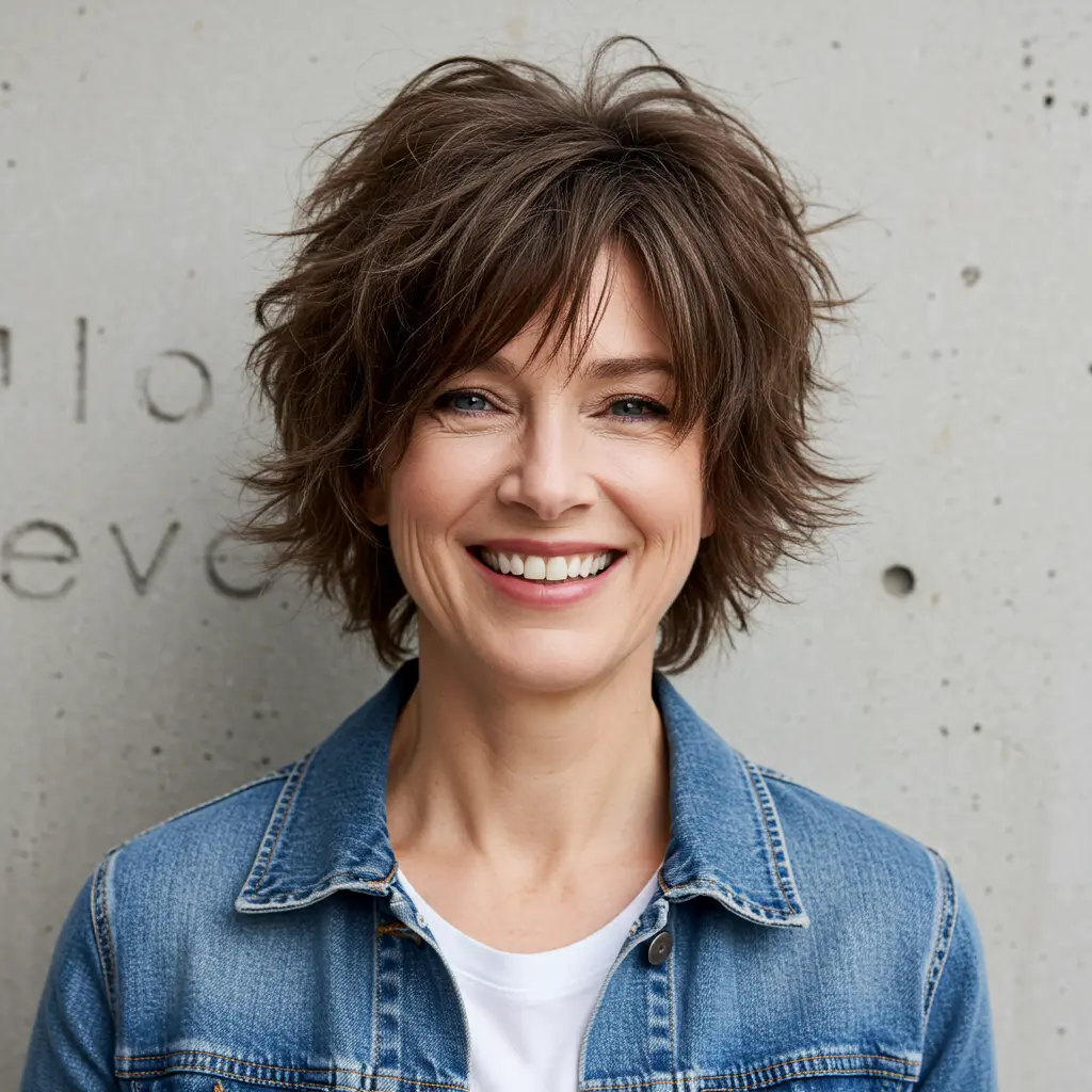 Short Shaggy Bob with Bangs