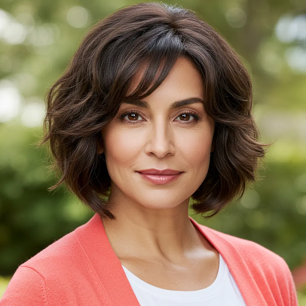 Flattering Short Wavy Inverted Bob