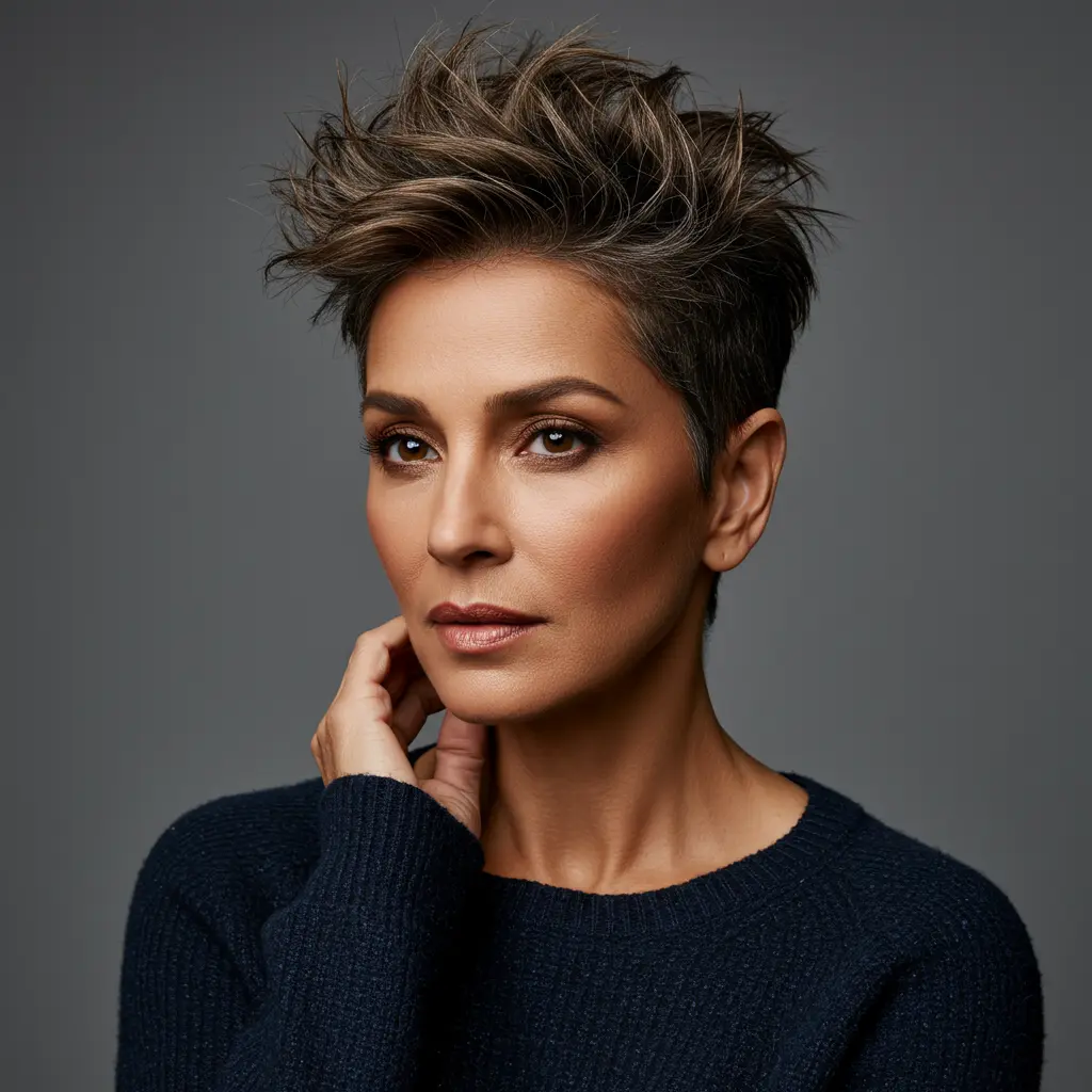 Messy Pixie Haircut With Textured Spikes