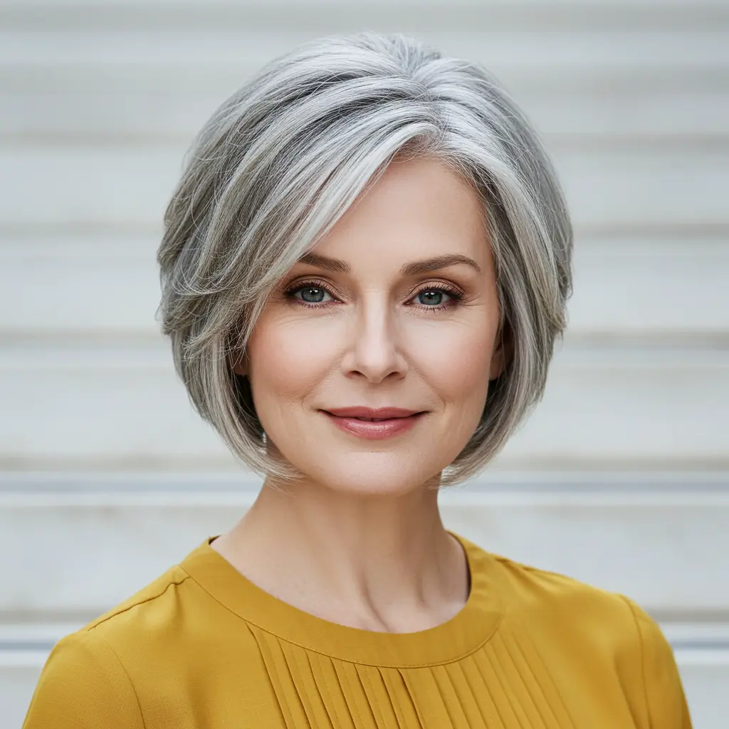 Chin Length Inverted Bob With Subtle Layers