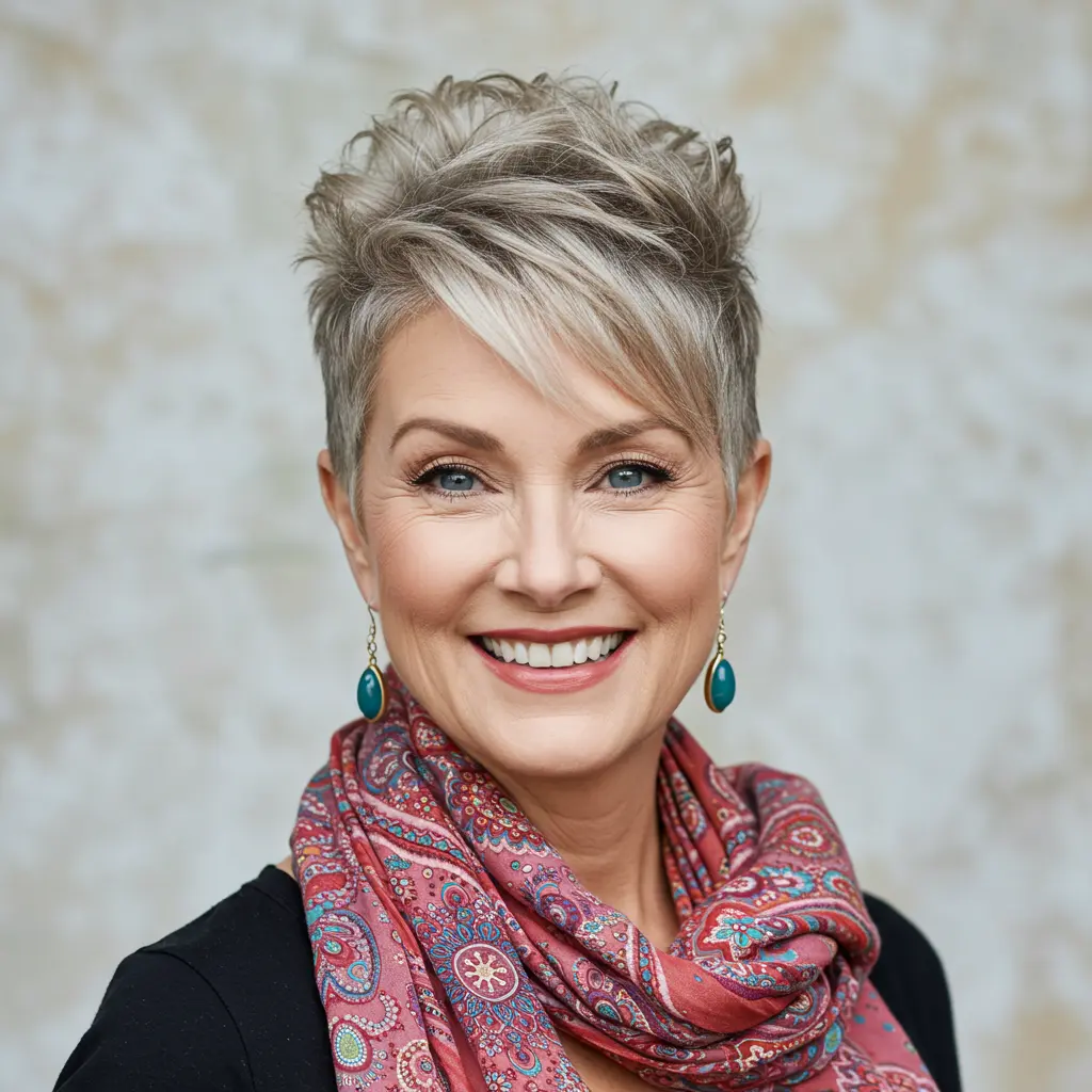 Funky Pixie Cut With Tapered Sides