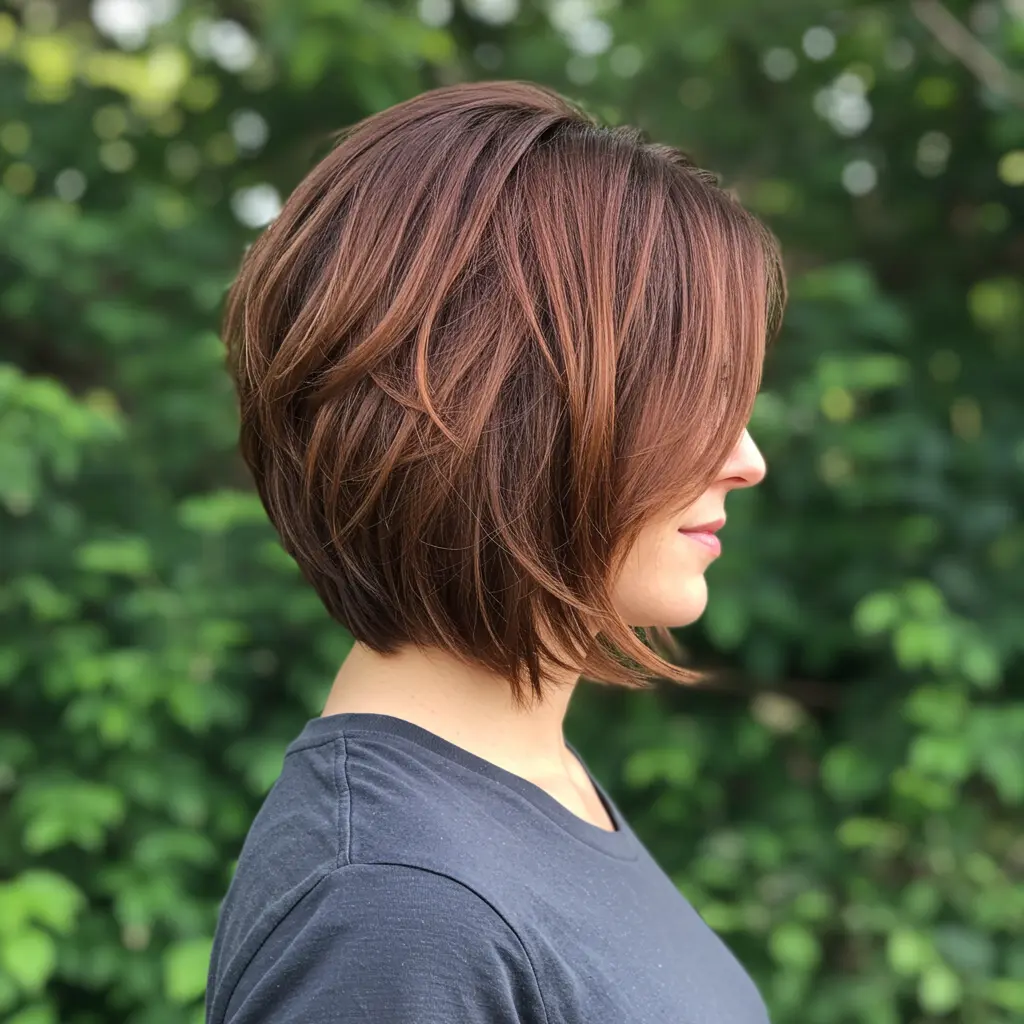 Jaw-Length Feathered Cut