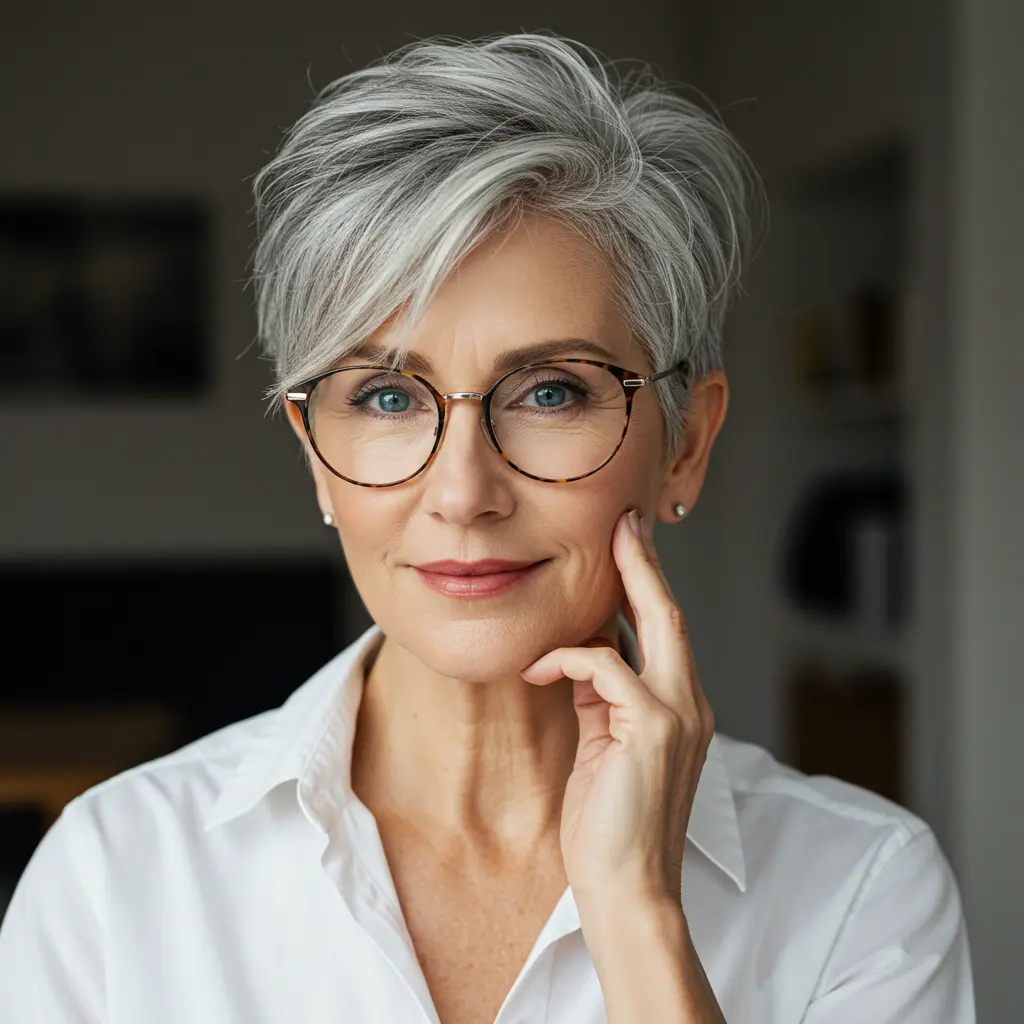 Pixie Cut for Women with Glasses