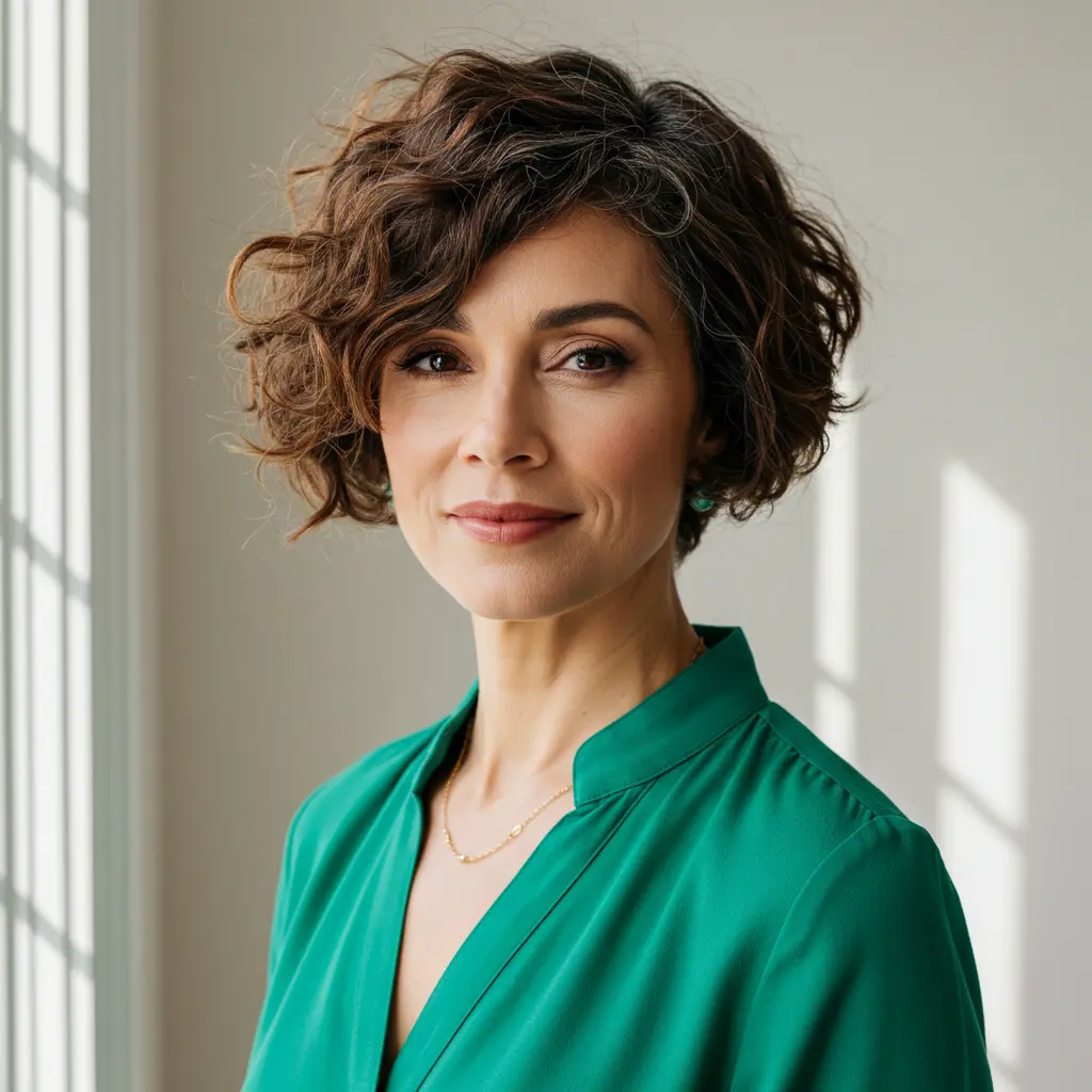 Tapered Pixie Bob for Curly Hair