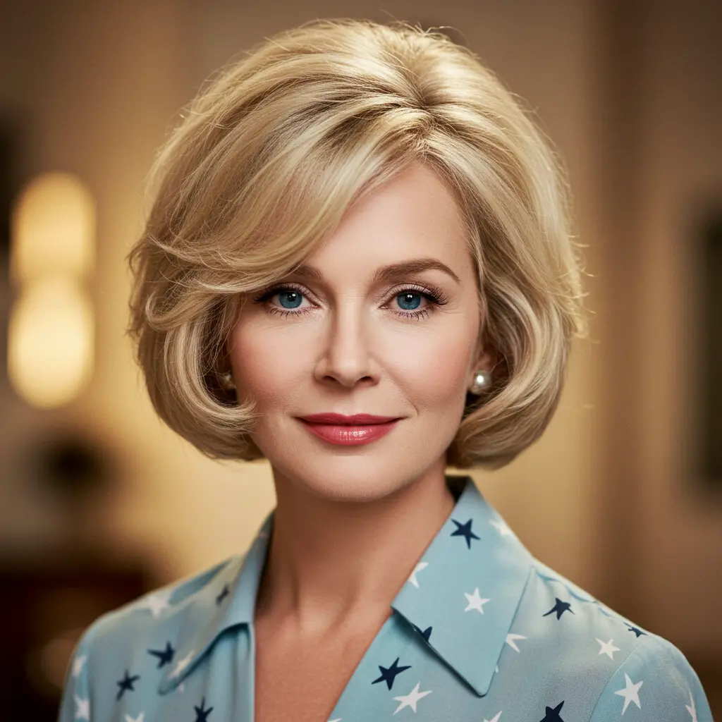 Blonde Inverted Bob With Soft Highlights