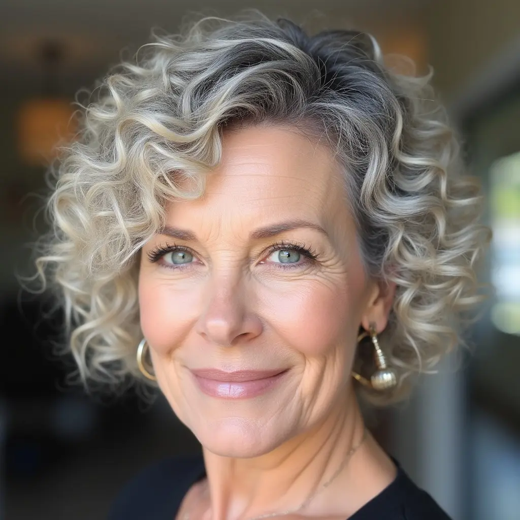 One-Length Short Curled Bob