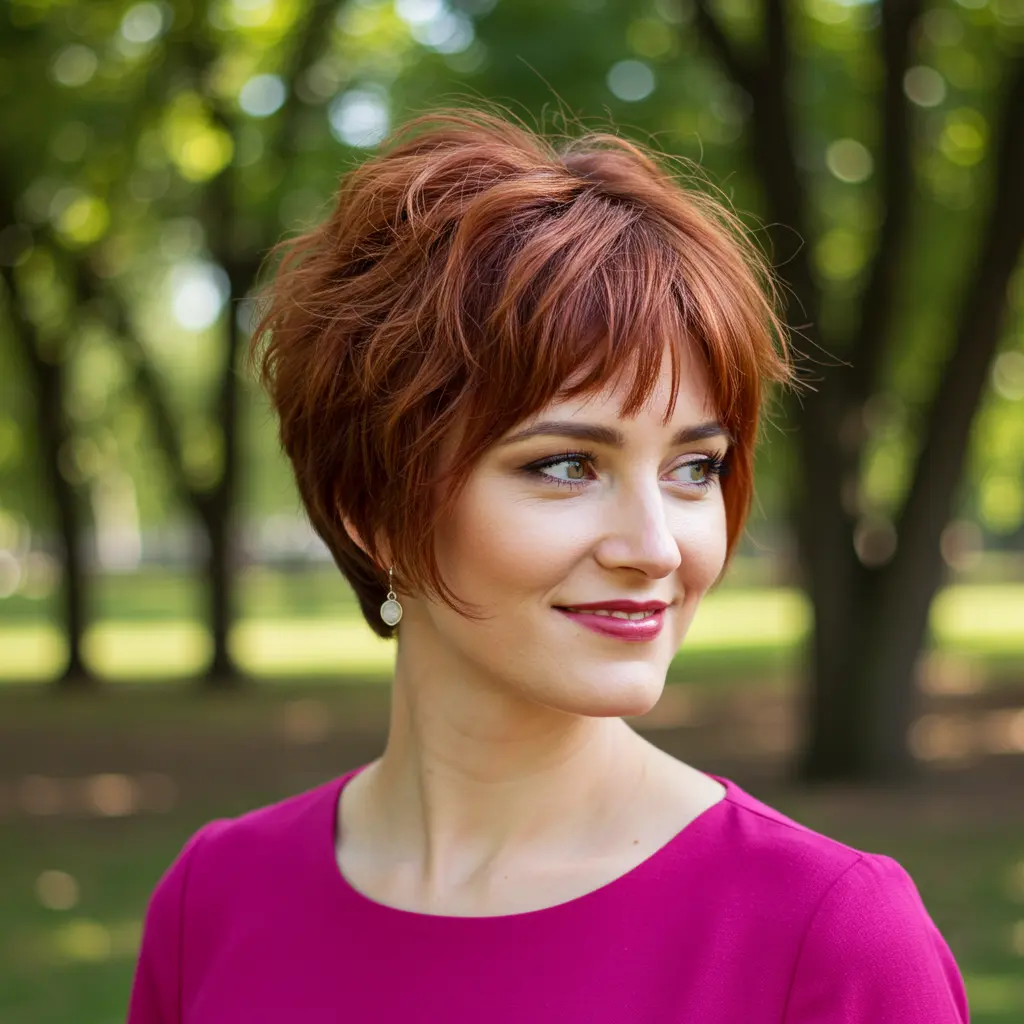 Wispy Bangs on a Short Cut