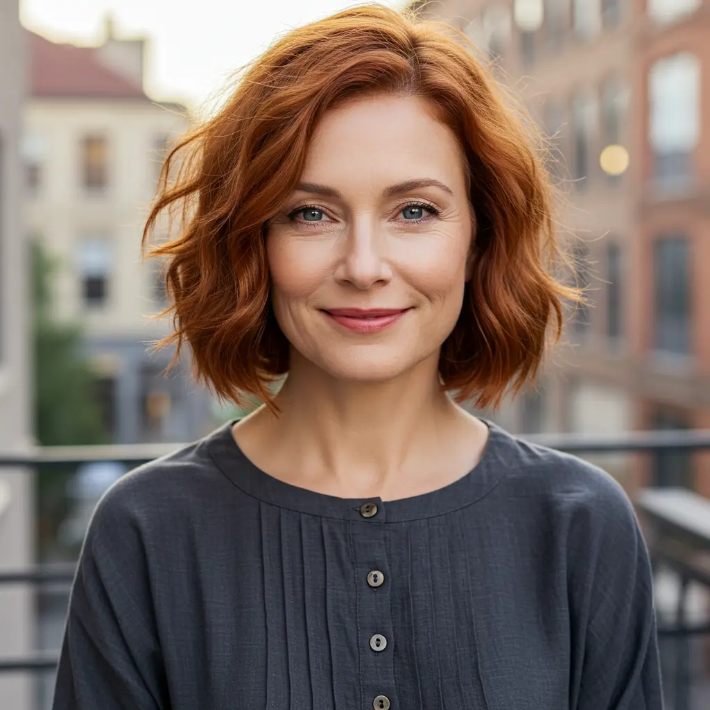 Wavy Inverted Bob With Natural Movement