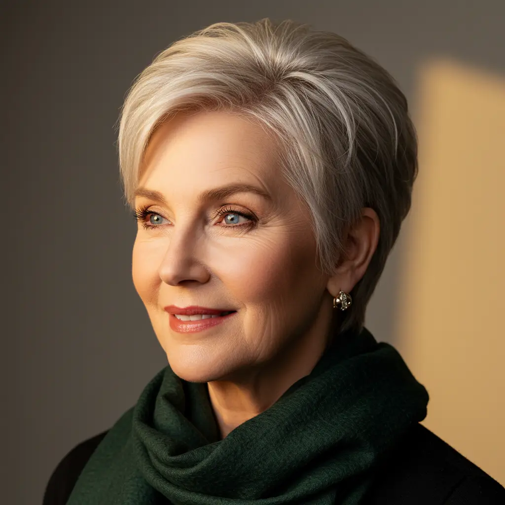 Long Platinum Pixie Cut for Thin Hair