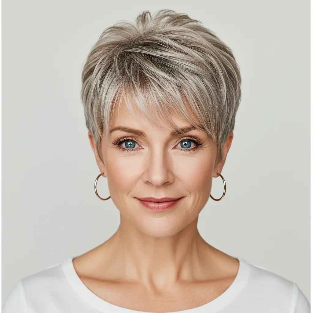 Choppy Pixie and Micro Bangs for Square Faces