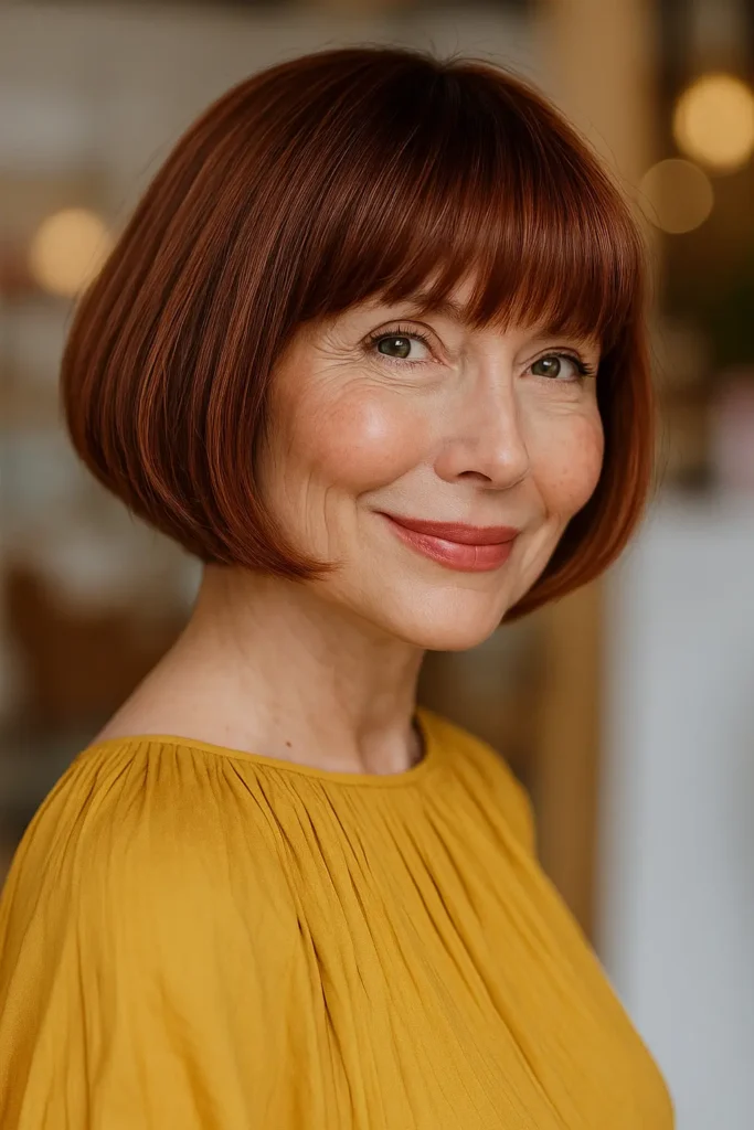 Inverted Bob With Bangs For Youthful Vibe