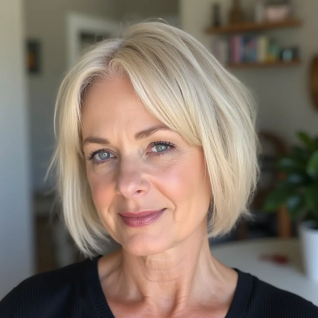 Piecey Blonde Side-Parted Hairstyle