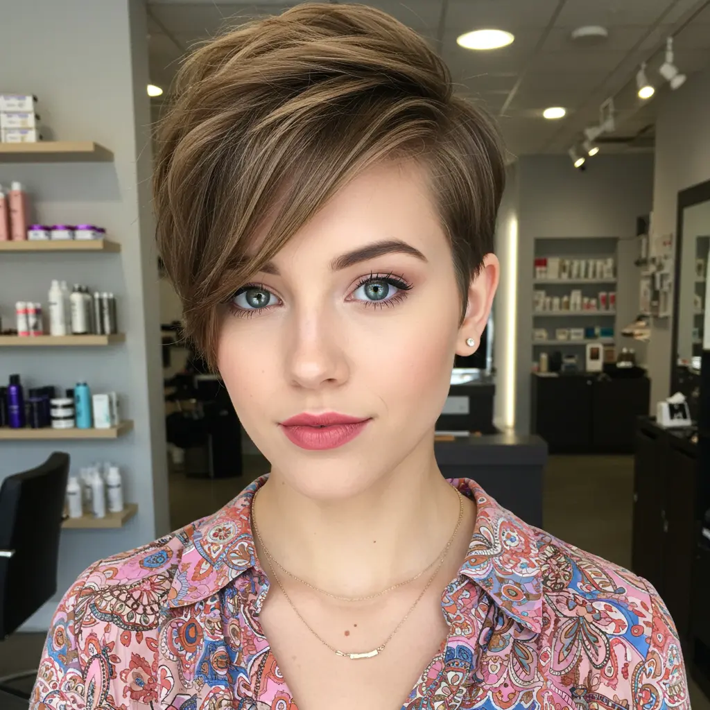 Tapered Layered Pixie Cut