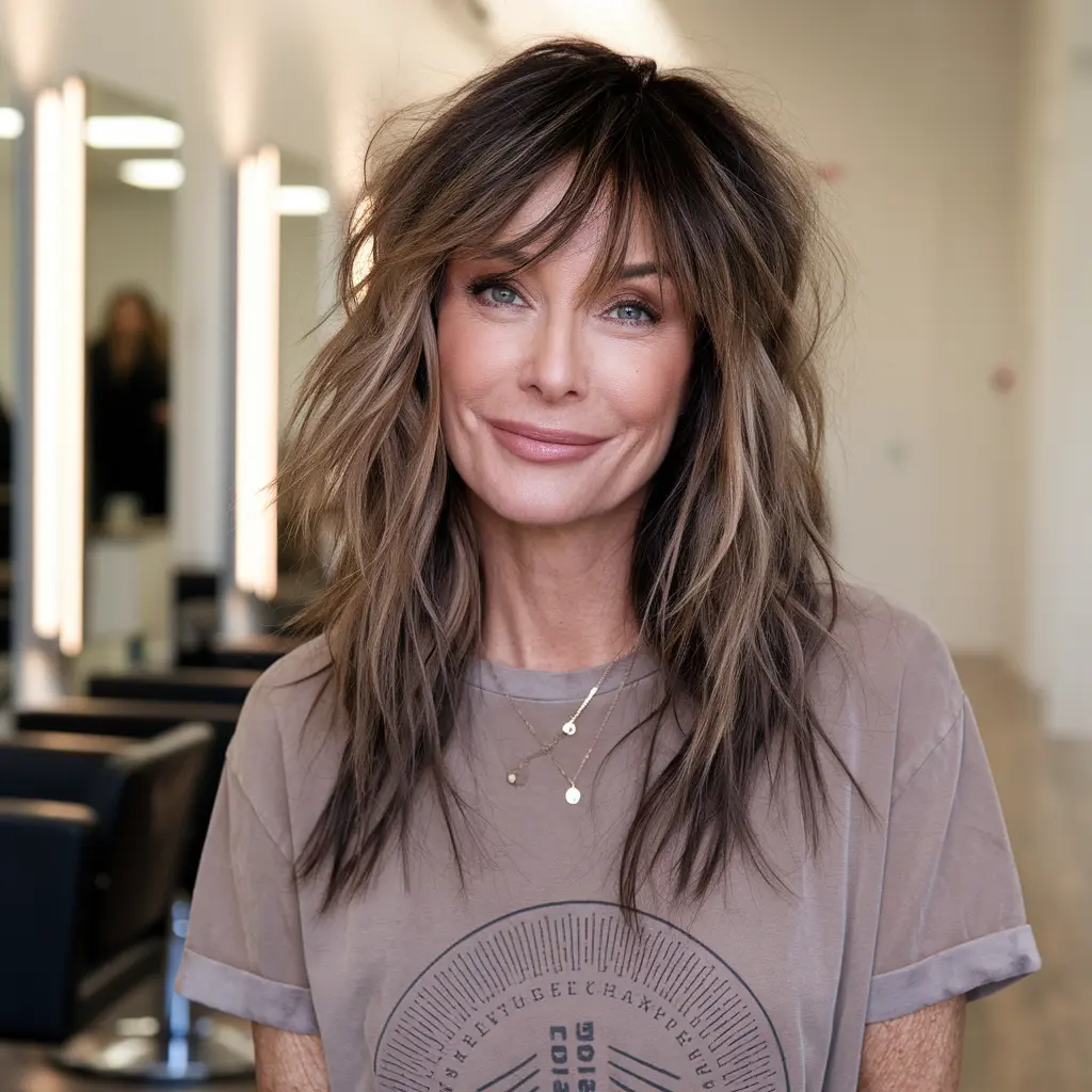 #1 Long Shaggy Wolf Cut for Maximum Texture