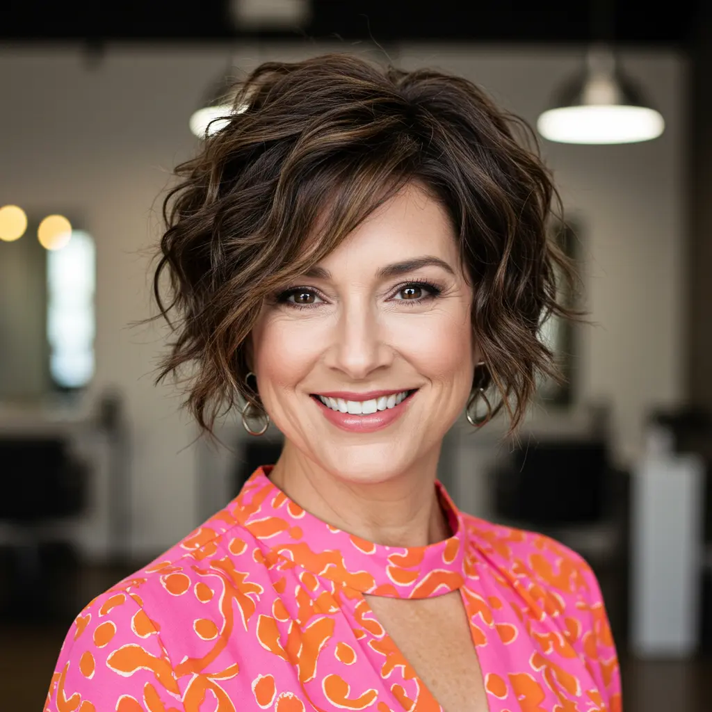 #1 Funky Wavy Pixie Cut With Tousled Texture