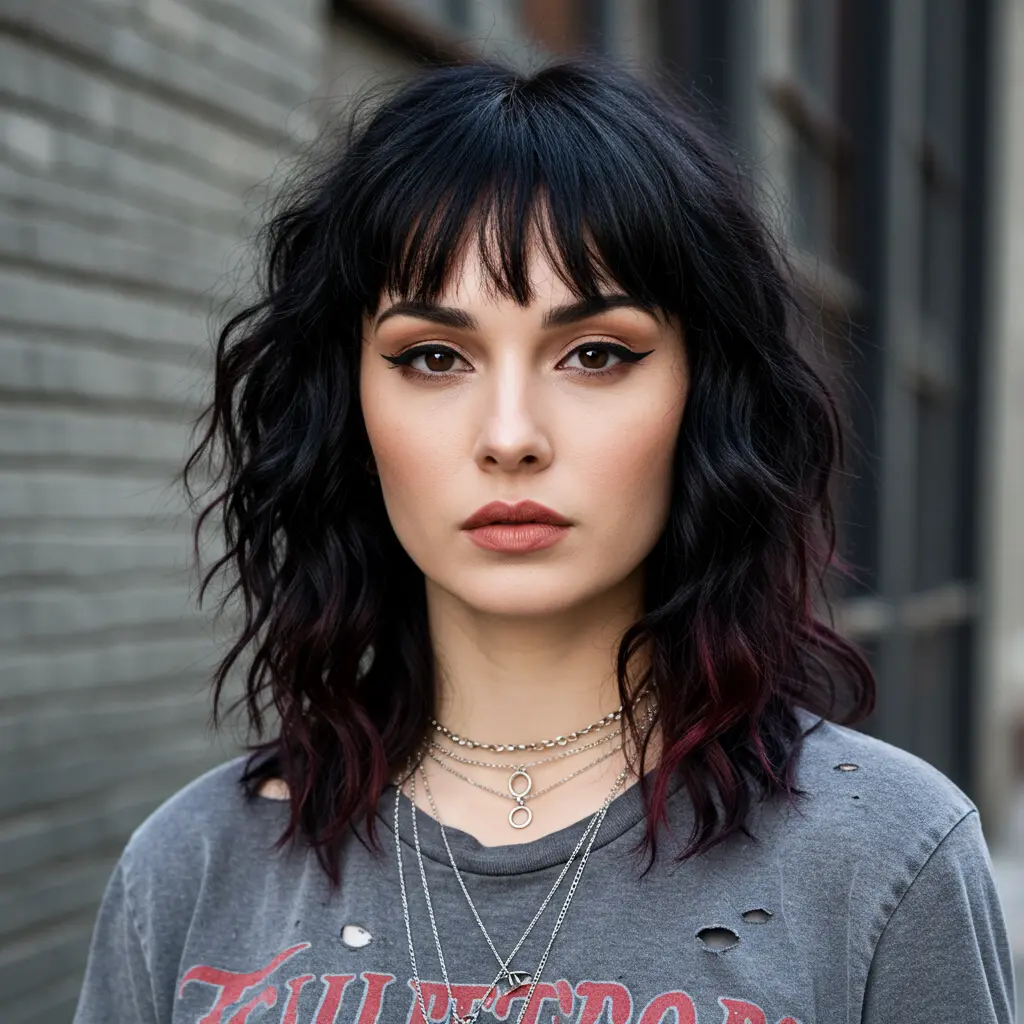 #10 Mullet with Micro Bangs and Volume