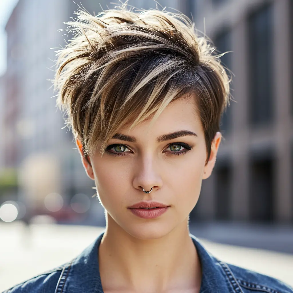 Edgy pixie cut